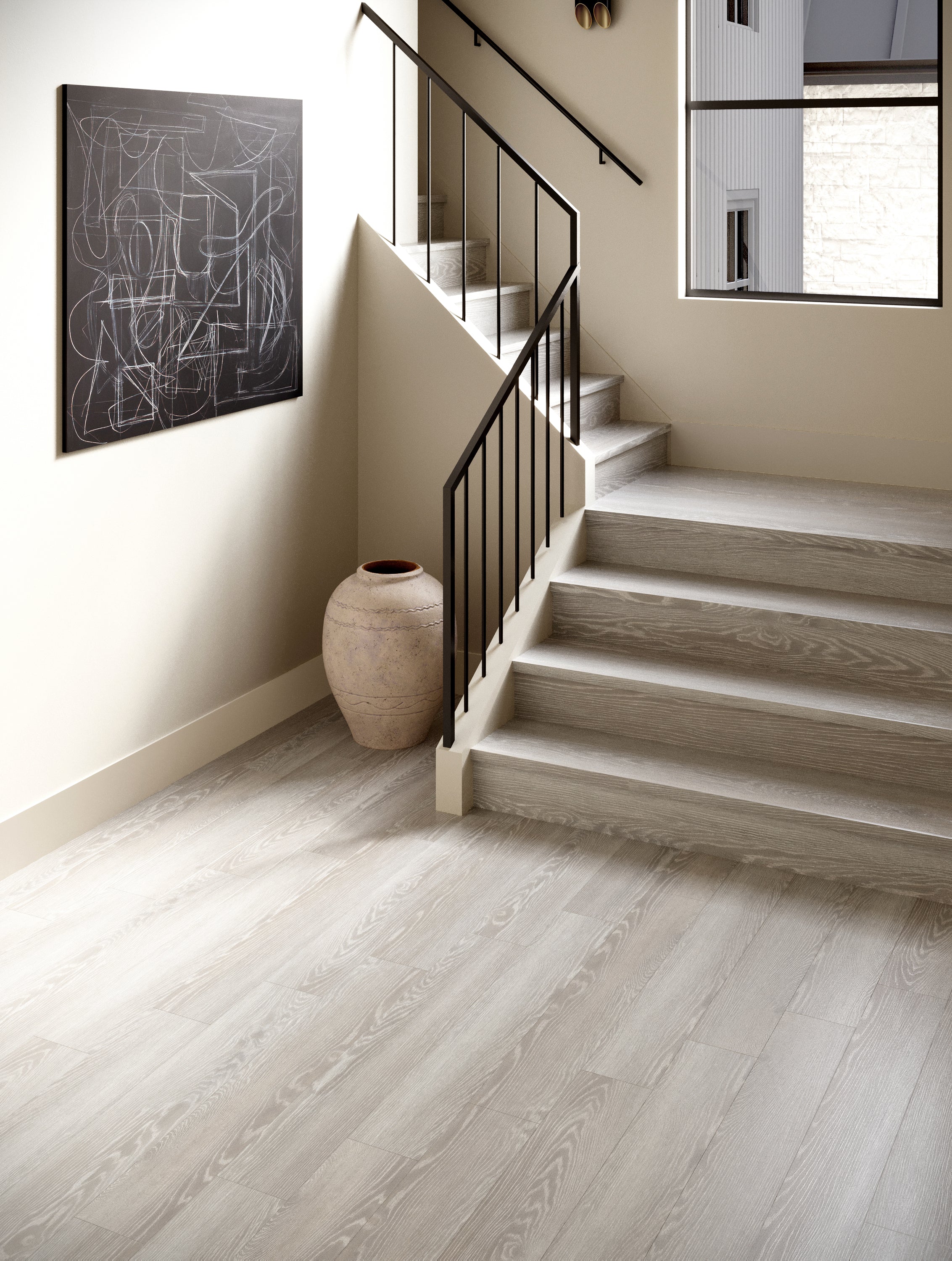 Greige Steps + Risers